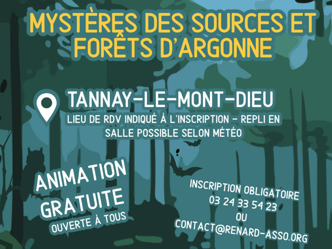 Affiche de la sortie avec illustration d'une forêt en fond