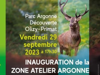 Affiche de l'inauguration de la ZARG avec une photo de cerf